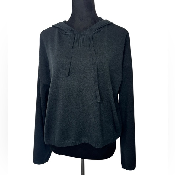 Calvin Klein Pullover Cropped Hoodie Black - Picture 2 of 10